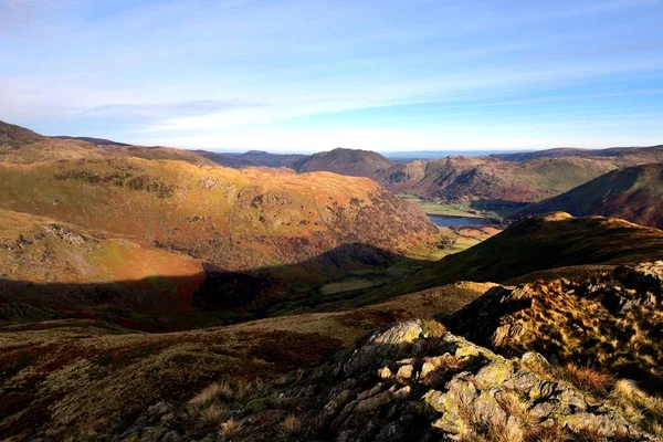 Dół wysokiej Hartsop Dodd do Hartsop — Zdjęcie stockowe