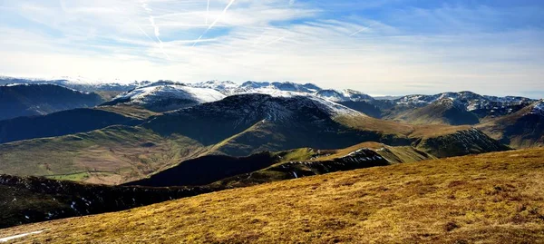 Cumbrian 山脉的山脊和山谷 — 图库照片