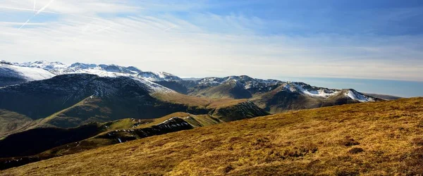 The ridges and valleys of the Cumbrian Mountains — Stock Photo, Image