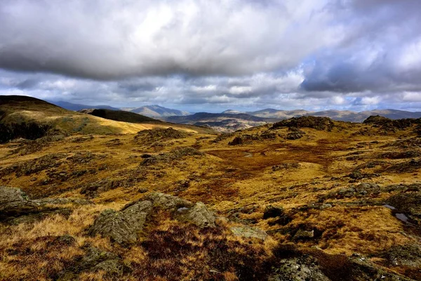 Low clouds over the Eastern Fells — Stock Photo, Image