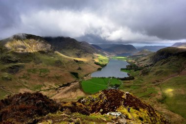 Over Fleethwith Edge to Buttermere clipart