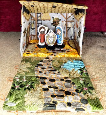 Ev yapımı childs nativity set