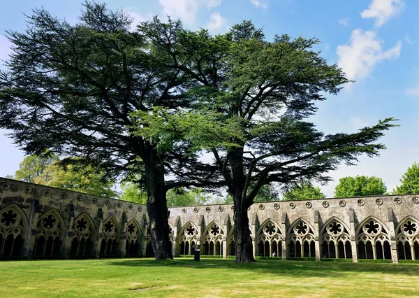 Solljus på katedralen kloster — Stockfoto