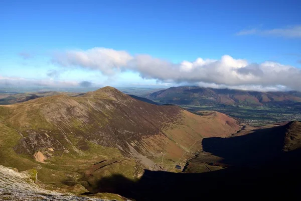 Deep shadow on Coledale Horseshoe in early winter — ストック写真