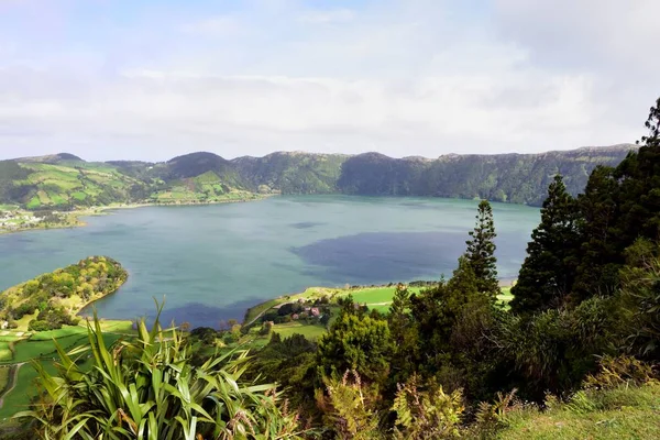 Los Lagos Gemelos Caldera Las Azores —  Fotos de Stock