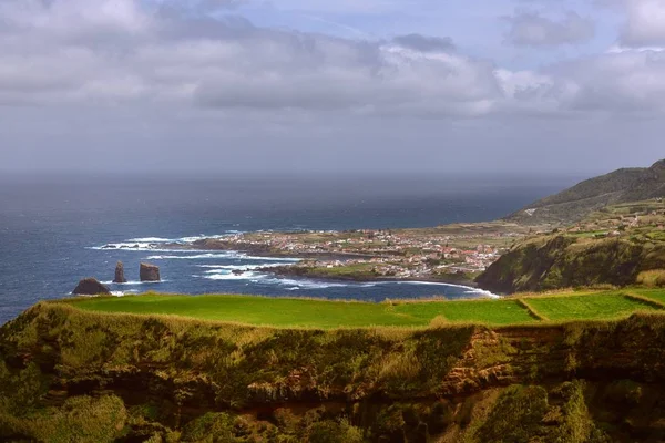 Aldeia Costeira Ilha São Miguel Dos Açores — Fotografia de Stock