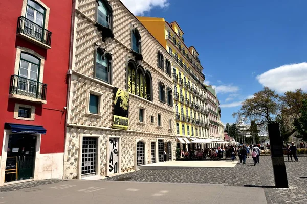 Lisbon Portugual 26Th April 2019 Pyramid Shaped Wall Tiles Building — Stock Photo, Image