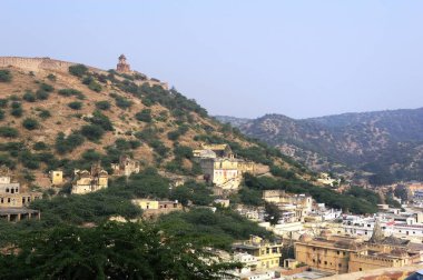 Jaipur, Hindistan - 11 Kasım 2019: Amber Fort Jaipur