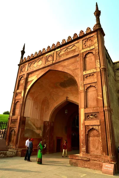 Agra Índia Novembro 2019 Toursits Red Fort — Fotografia de Stock