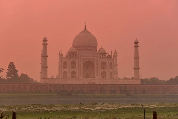 Taj Mahal Agra Hindistan Kasım 2019 Yamuna Nehri Nden Tac — Stok fotoğraf