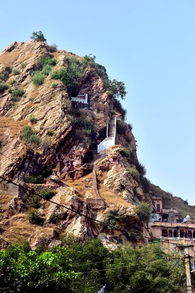 Ranthambhore India 9Th November 2019 Long Flight Stairs Upto Temple — стоковое фото