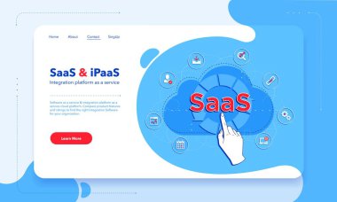 Saas - hizmet olarak yazılım - ve ipaas - ilk ekran şablonu olarak entegrasyon platformu. Saas kullanan istemci.