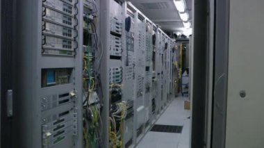 İç Telekom sunucu odası, panorama.