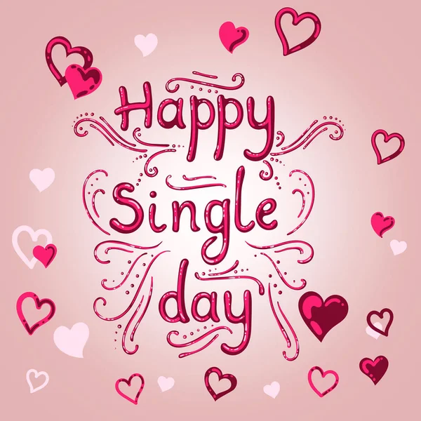 Valentine Day Nice Simple Pink Lettering Sticker — Stock Photo, Image