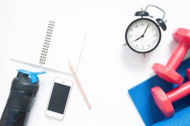 Smartphone spor yoga ekipmanları ile yat ve w saat