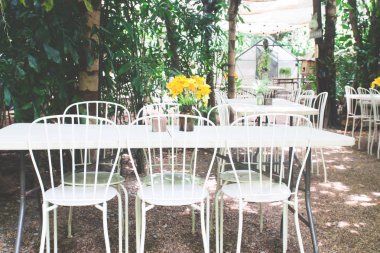 Vintage tarzı kafe ya da Restoran, dış tasarım konsepti 