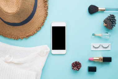 Akıllı telefon kadın Aksesuar ve kozmetik app için sahte