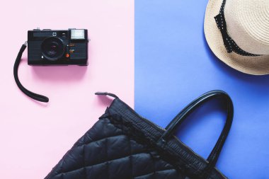 Moda yaşam tarzı kavramı, Pastel renkli arka planı