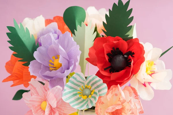 Handmade paper flowers — Stock Photo, Image