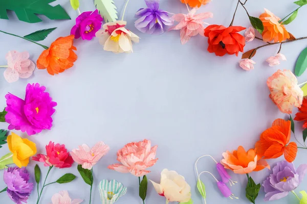 Handgjort papper blommor — Stockfoto