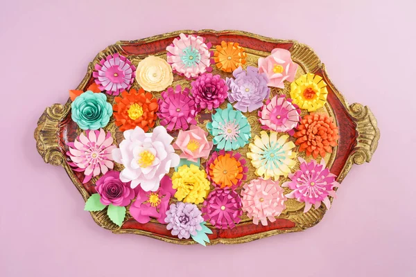 Handmade paper flowers — Stock Photo, Image