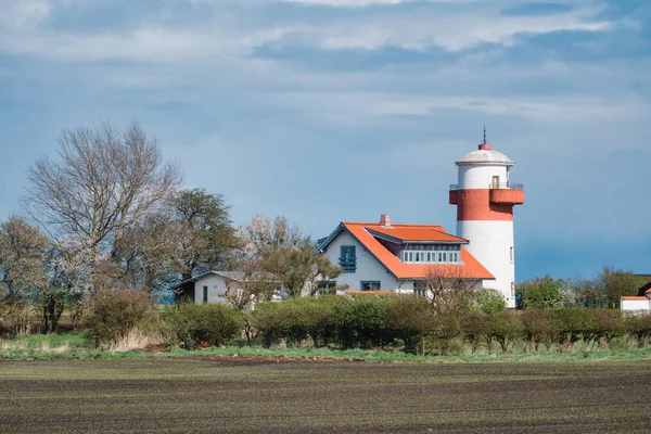 Deniz feneri Hou Fyr Langeland üzerinde — Stok fotoğraf