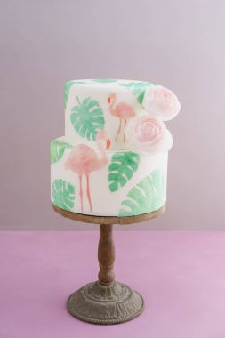 Tropik düğün pastası