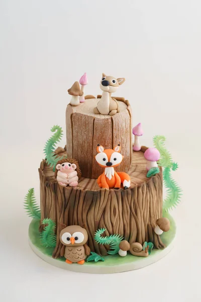 Enchanted forest cake — Stock Photo, Image