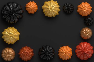 Halloween pumpkins 3D render