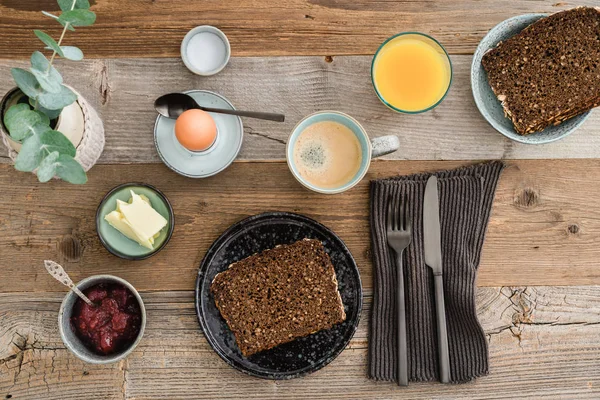 Frühstück für eine Person — Stockfoto