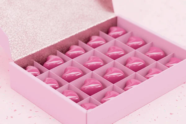 Ruby chocolates 3D rendering — Stock fotografie