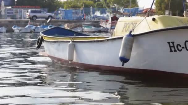 Velhos barcos de pesca — Vídeo de Stock