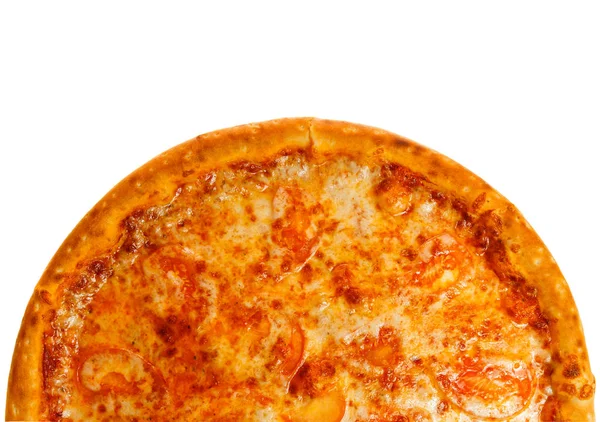 Połowa pyszne classic Pizza wegetariańska — Zdjęcie stockowe