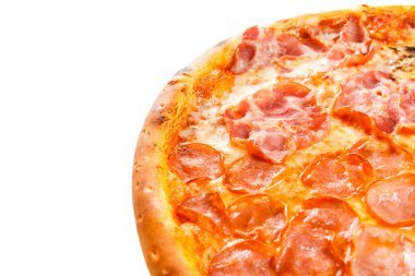 Lezzetli klasik İtalyan Pizza dört mevsim parçası