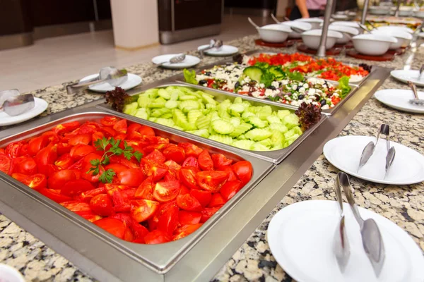 Salad selection in a hotel restaurant — Stock Photo, Image