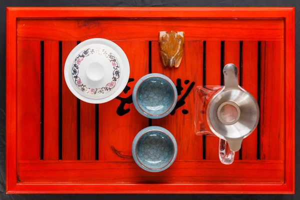 A folyamat a sörfőzés tea, a tea ceremónia. — Stock Fotó