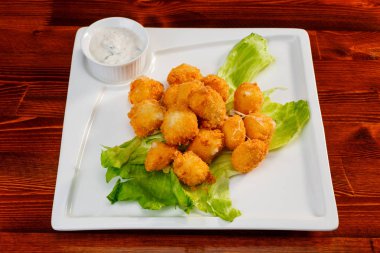 Kızarmış mozzarella peynir sopa topları