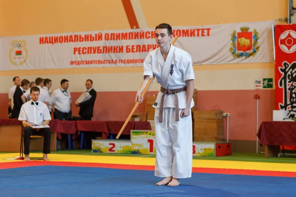 Kata-mesterskapet blant einstøinger i Grodno-regionen Kyokushin-karate – stockfoto