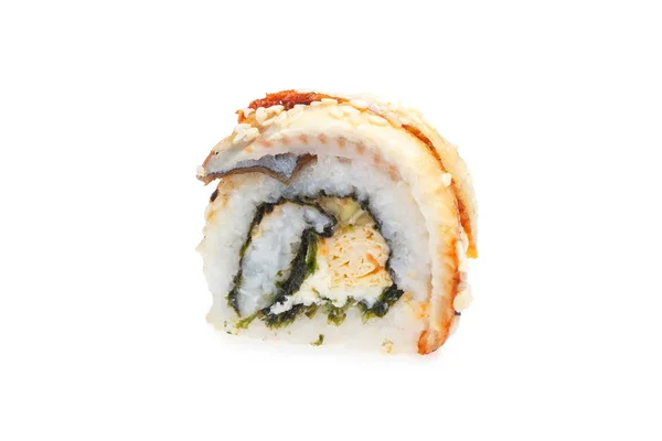 Οσάκα ρολό σούσι με χέλια, ομελέτα, τυρί κρέμα και αγγούρι — Φωτογραφία Αρχείου
