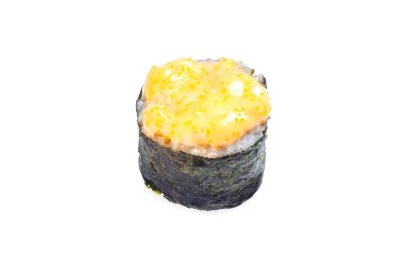 Rollo de Toyohara al horno con camarones, salmón, pollo y salsa de crema — Foto de Stock