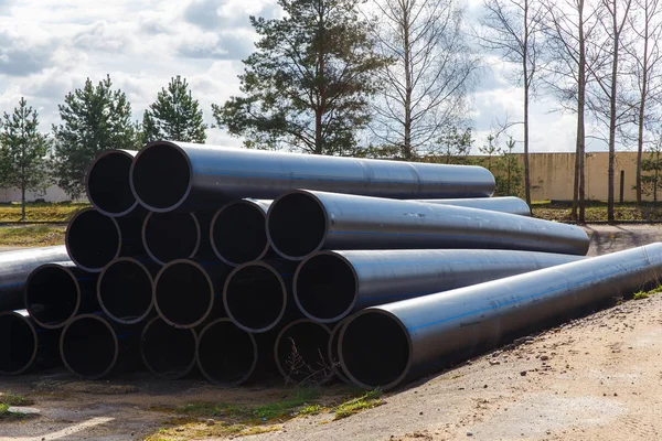 HDPE pipe for water supply — Stock Photo, Image