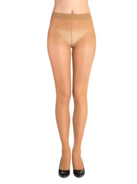 Vücut renkli tayt giymiş düzgün kadın bacakları