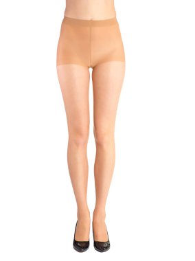 Vücut renkli tayt giymiş düzgün kadın bacakları