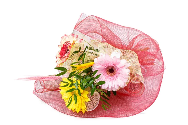 Świąteczny bukiet z różnych kwiatów — Zdjęcie stockowe