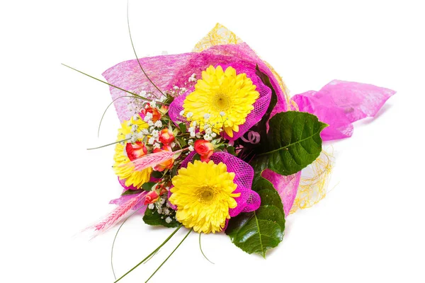 Slavnostní kytice s různými květy — Stock fotografie