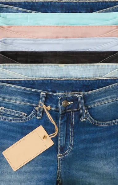 Conjunto de jeans multicoloridos — Fotografia de Stock
