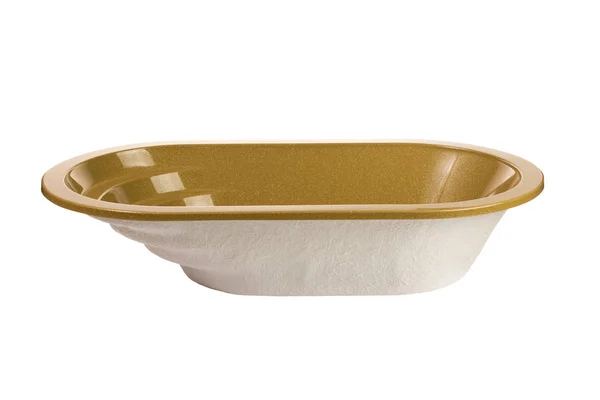 Golden oval washbasin — Stock Photo, Image