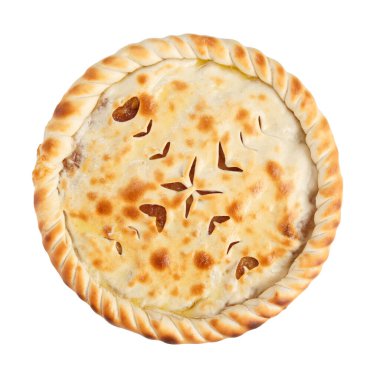 Ev yapımı ossetian turtasının en üst görüntüsü