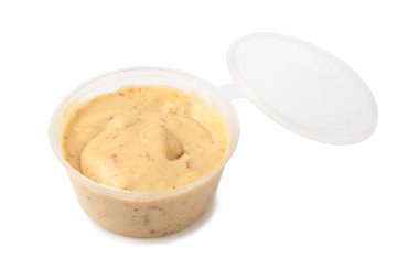 dip sos bir plastik konteyner götürün 