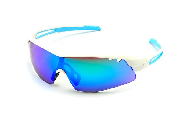 Moderní stylové bílé sportovní kolo sluneční brýle — Stock fotografie